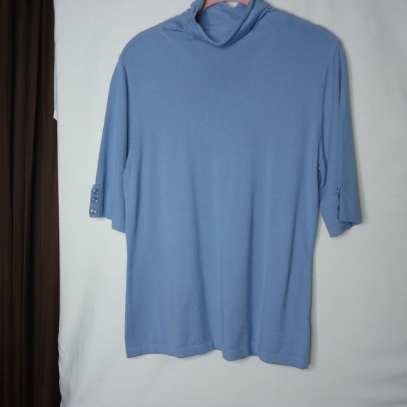 Carlisle Light Blue Elbow Length Sleeve Sweater - Picture 1 of 6